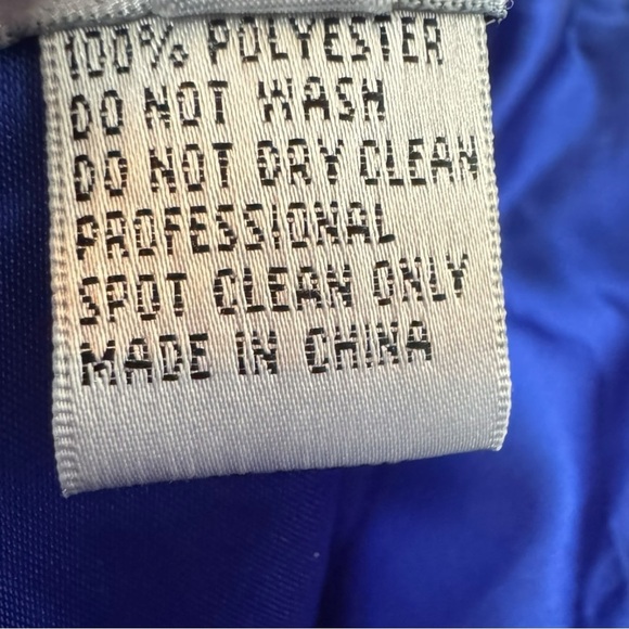 Sherri Hill Royal Blue Strapless Beaded Ruffle Hi-Low Gown Dress Size 6 - Picture 6 of 7